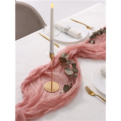 Дорожка на стол «Этель», розовая, 90×300 см