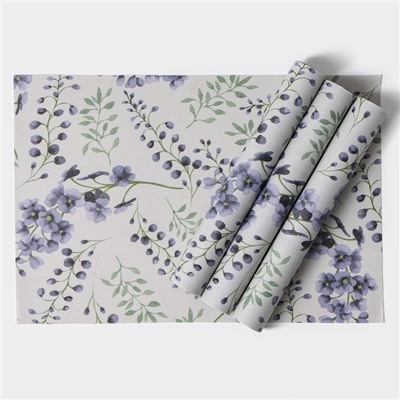 Салфетки сервировочные на стол Доляна «Весенняя нежность», 4 шт., 30×45 см