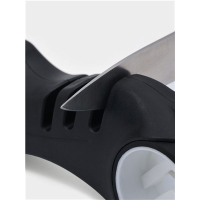 Точилка для ножей Доляна «БэтМобиль», 3 степени заточки, 19.2×4.4×6.2 см, чёрная