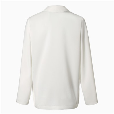 Блуза женская шелковая MIST: Classic Collection, размер 50, цвет экрю