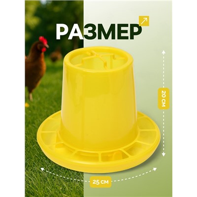 Кормушка для домашней птицы на 3 кг, пластик, Greengo