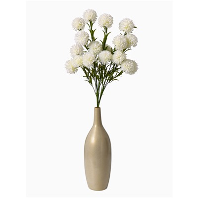 Цветы искусственные «Хризантема помпон», h=80 см, d=6 см, белые