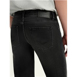 Slim CONTE CNM-02 Чёрные джинсы slim с эффектом потёртостей