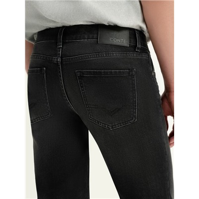 Slim CONTE CNM-02 Чёрные джинсы slim с эффектом потёртостей