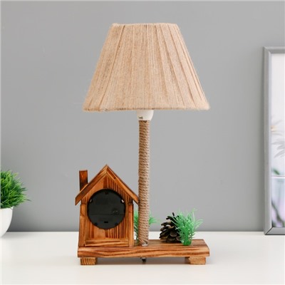 Настольная лампа с часами «Дом» Е14 15 Вт 19×18×35 см