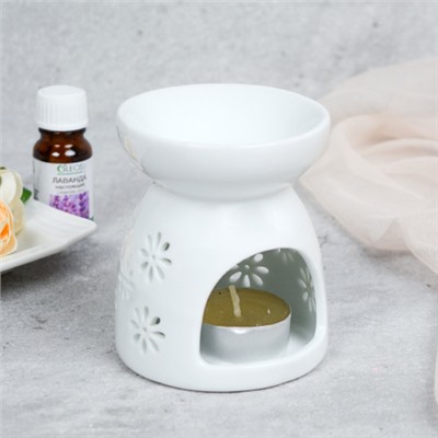 Аромалампа белая 9 см Цветок / XL-0004 /уп 4/120/