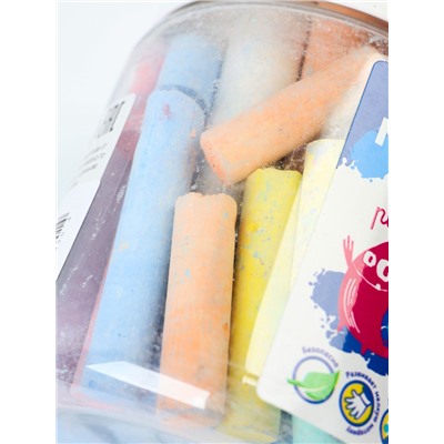 УЦЕНКА Мелки для рисования, 13 толстых, двухцветных мелков и 8 средних