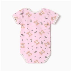 Боди Bloom Baby «Мишки» с коротким рукавом, рост 80 см, розовый