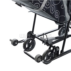 Санки-коляска Снежинка универсал-1 (круги на черном)