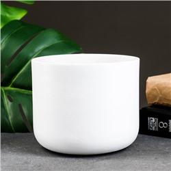 Кашпо для цветов «Ноа бочонок», 1.25 л, d=14 см, h=12 см, белое