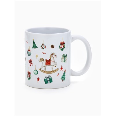 Кружка новогодняя керамическая «Счастливого Нового года», лошадь, 320 мл