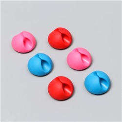 Зажимы для проводов, набор 6 шт., пластик, МИКС