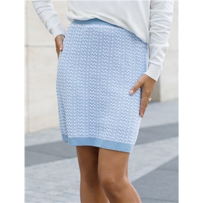Юбка фактурной вязки с трикотажной подкладкой