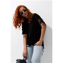 7475 Футболка женская (Черный)