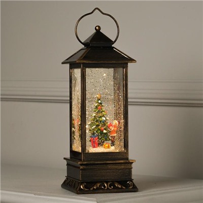 Светодиодная фигура «Ребёнок у ёлки» 10×27×10 см, пластик, батарейки ААх3 (не в комплекте), свечение тёплое белое