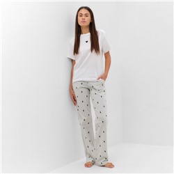 Пижама новогодняя женская (футболка, брюки) KAFTAN «Елки», размер 52-54