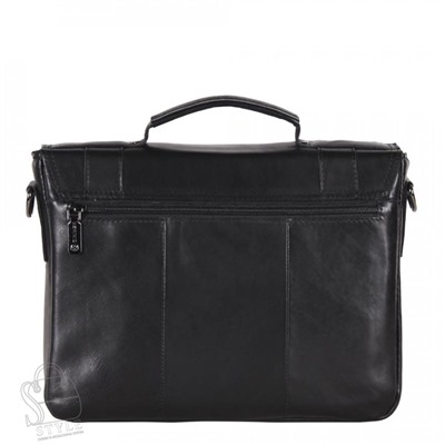 Портфель мужской кожаный 02215Z black Zinimsk