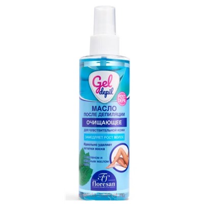 Ф-417 Gel-depil Масло очищающее косметическое после депиляции с Азуленом и эфирным маслом мяты 200 мл