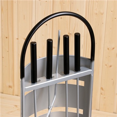 УЦЕНКА Каминный набор 66 см: щётка, совок, кочерга, щипцы