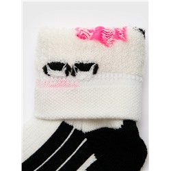 Термоноски трикотажные для девочек (низкие махровые)