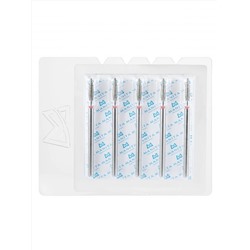 MANITA Фреза алмазная пламя острое удлиненное для аппаратного маникюра 856.104.243.100.023 ФАП-2.3-10М, красная насечка, ø 2,3 мм, 5 шт. 28343