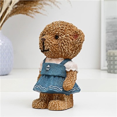 Копилка для денег «Мишка-девочка», полистоун, 13×11×20 см