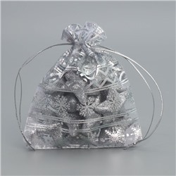 Мешочек подарочный органза «Волшебного Нового года», 10×12 см ± 1.5 см