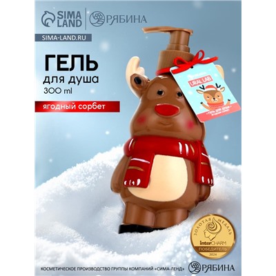 Гель для душа в формовом флаконе, 300 мл, ягодный сорбет, Ural Lab