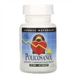 Source Naturals, поликосанол, 10 мг, 60 таблеток