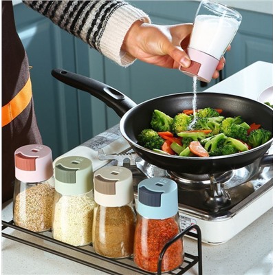 Баночки с кнопочным дозатором для сыпучих, 1 шт.