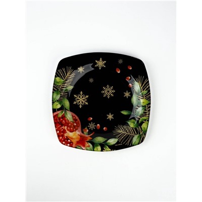 Тарелка плоская новогодняя «Зимние истории», 20×20 см