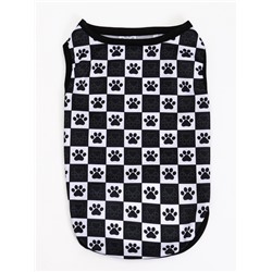 Майка для животных «Шахматы», размер L, ДС 34 см, ОГ 46 см, ОШ 34 см