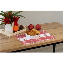 Салфетки сервировочные на стол Доляна «Новый Год», 4 шт., 45×30 см, красные