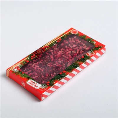 Коробка для шоколада новогодняя «Волшебная почта», с окном, 17×8.5×1.5 см