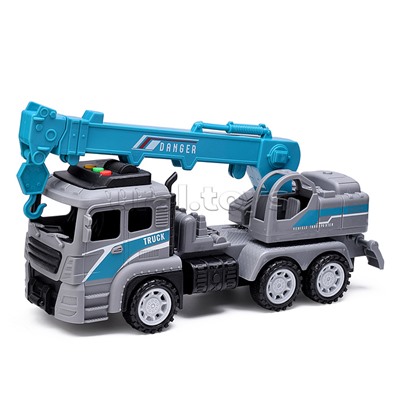 Машина "Грузовик с вышкой" на батарейках, в коробке