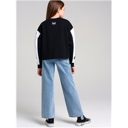 Брюки текстильные джинсовые для девочек