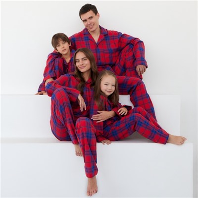 Пижама женская из фланели (рубашка и брюки) KAFTAN, размер 40-42