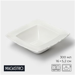 Салатник Magistro Kingdom, 300 мл, 16×5.2 см, фарфор, белый