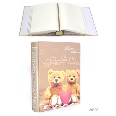 Фотоальбом 100 фото 15х21 Мишка / 9295 /уп 36/ (Голубой)