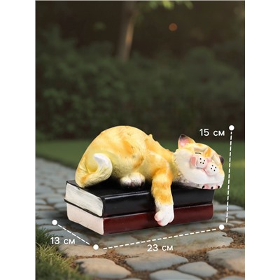 Садовая фигура из гипса «Спящий Кот», 15×23×13 см