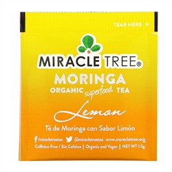 Miracle Tree, Moringa Organic Superfood Tea, Lemon, Caffeine Free, 25 Tea Bags, 1.32 oz (37.5 g)