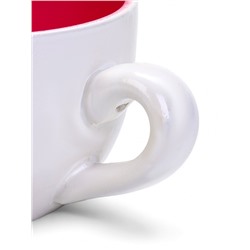 Горшок для цветов «Эмма», 1.3 л, 19×15×10 см, керамика, с поддоном, белый, розовый, Greengo