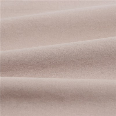 Простыня на резинке 1.5-спальная SL Home Cotton, 140×200+30 см, бежевая, жатый хлопок