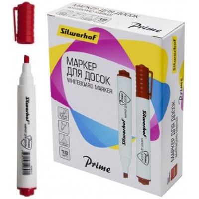 Маркер для магнитной доски "Prime+" 2-5мм красный (1526217) SILWERHOF