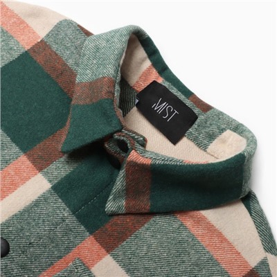 Рубашка мужская в клетку MIST, размер 56, зеленый