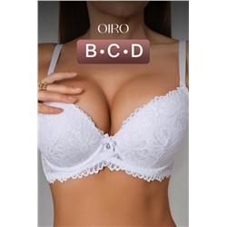 Бюстгальтер 20211 кружевной со стразой OIRO (Белый)