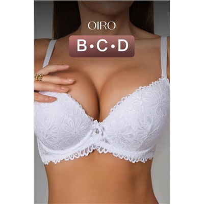 Бюстгальтер 20211 кружевной со стразой OIRO (Белый)