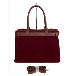 Женская сумка из искусственной замши, цвет бордовый