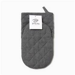 Варежка-прихватка «Этель» ECO grey, 15×28 см, 100% лён, 245 г/м²