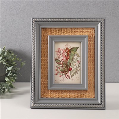 Фоторамка для фото 10×15 см «Плетёный кант эко», массив сосны, 2×25×30.6 см